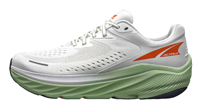 Altra Men’s VIA Olympus 2 in white/ green colourway. Side view 1