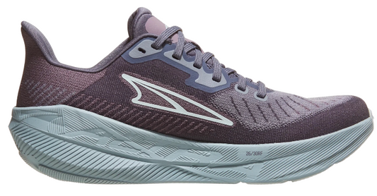 Altra Women's experience Flow Purple Colourway. side view.