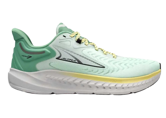 Altra women’s Timp 5 in mint green colourway and side view. 